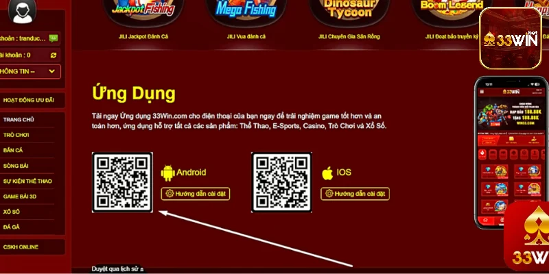 Hướng dẫn quy trình tải app 33win cho hệ điều hành Android